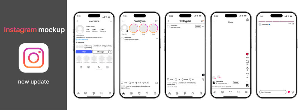 Instagram post feed frame mockup with smartphone Iphone 16 pro max mock up template design, social media instagram carousel post template, mobile app scroll frame pages.	