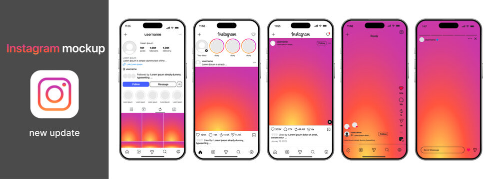 instagram mockup social media template. instagram Story template. instagram Post template. instagram mockup in iPhone 16. instagram profile template	