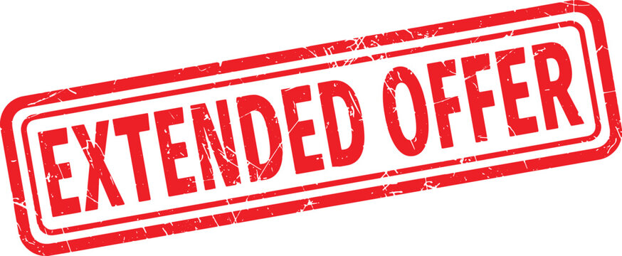EXTENDED OFFER red rubber stamp text