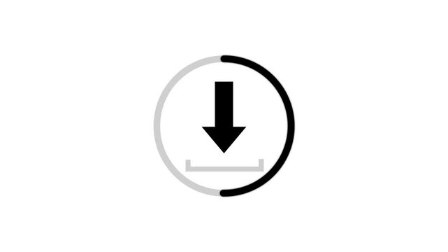 Download symbol on green screen motion graphic effects.