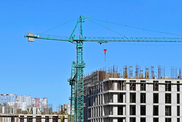 Crane and high-rise construction