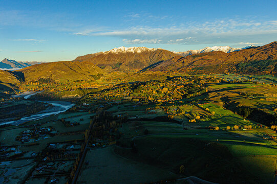 River Inlet and The Remarkables at Sunrise, Lake Wakatipu, New Zealand
