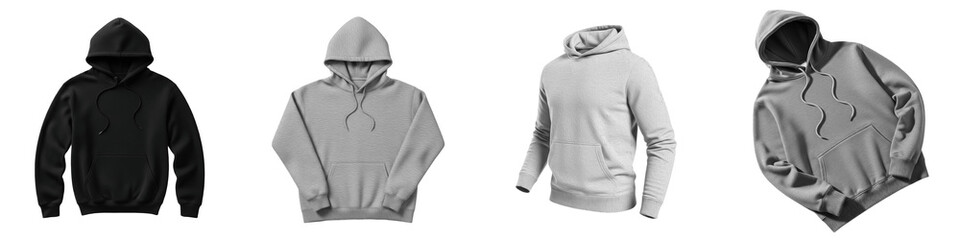 Premium Hoodie and Activewear Apparel Collection, Isolated on White Background PNG, Versatile Streetwear Fashion Design, High-Quality Studio Graphics © Sour