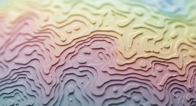 Vibrant topographic map design with colorful gradient background