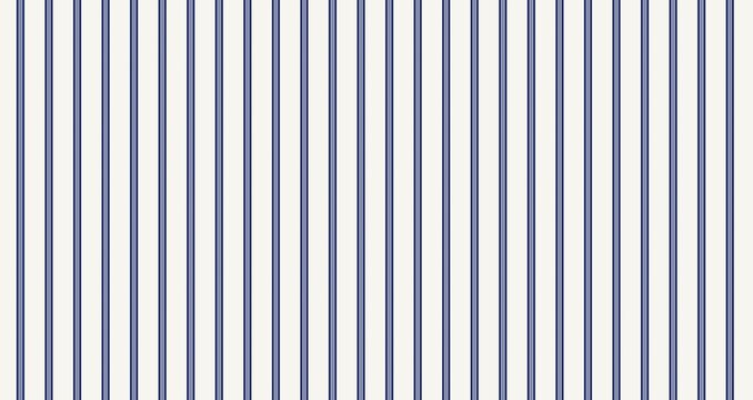 Classic seamless pattern featuring vertical dark blue stripes on white background simulating shirt fabric texture perfect for textile design, wallpaper, and geometric backdrops