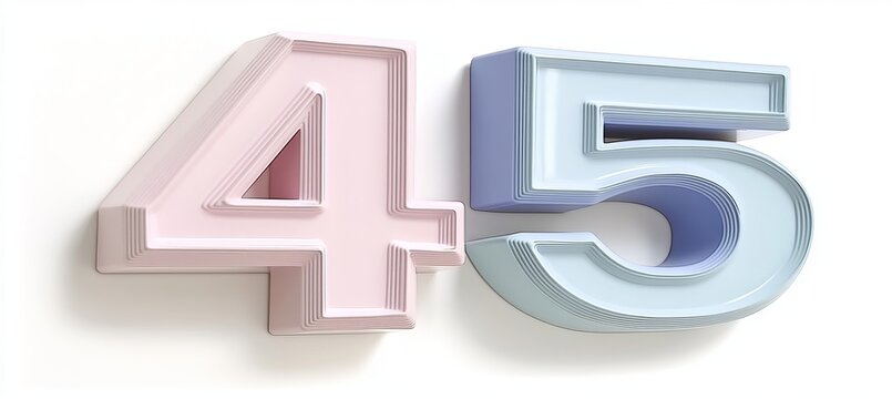 Colorful Pastel Number Decoration Art Illustration for Modern Design and Festive Backgrounds