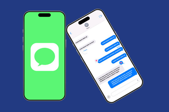 apple imessage interface mockup on iphone 17 pro max with ios 26 showing messages app layout text conversation bubbles and keyboard ui for modern appl 5.	