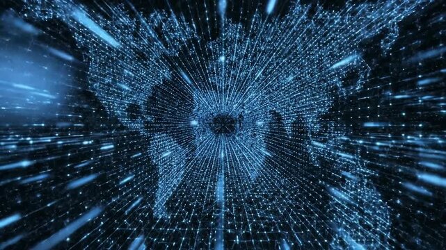 Abstract Data Network Visualization - A Deep Dive into Digital Connectivity.