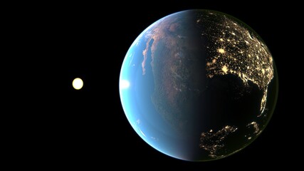 地球　3DCGレンダリング © tsuneomp