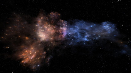 宇宙空間　3DCGレンダリング