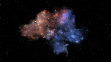 宇宙空間　3DCGレンダリング