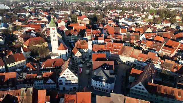 Aerial View Over Wangen im Allg&auml;u, Germany
