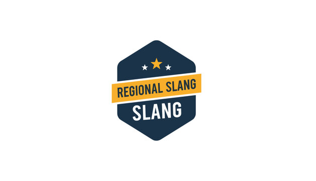 Regional slang terms logo design with stars