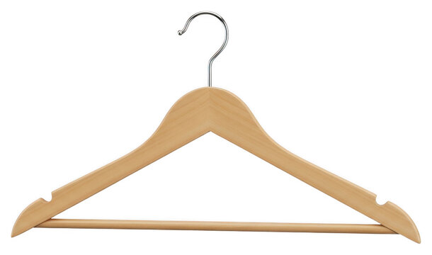 Classic wooden clothes hanger png metal hook png wardrobe organization png fashion retail png isolated png transparent background image