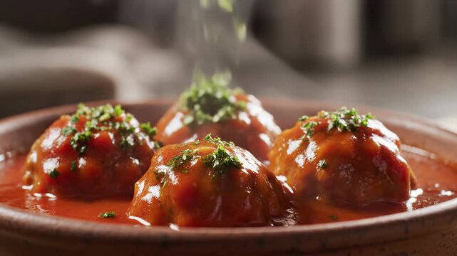 Delicious Meatballs in Tomato Sauce - A Classic Italian Comfort Food.