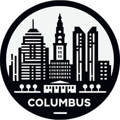 Columbus Skyline Vector Icon