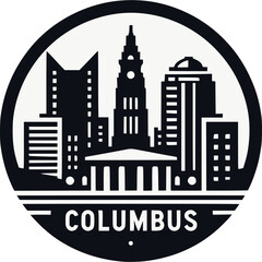 Columbus Skyline Vector Icon