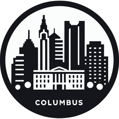 Columbus Skyline Vector Icon