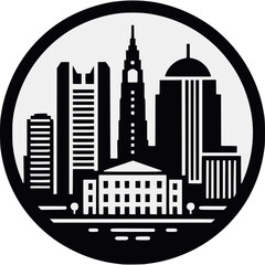 Columbus Skyline Vector Icon
