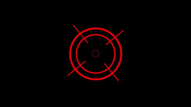 Red Neon Target Crosshair Motion 