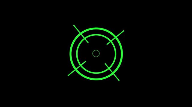 Green Neon Target Crosshair Animation