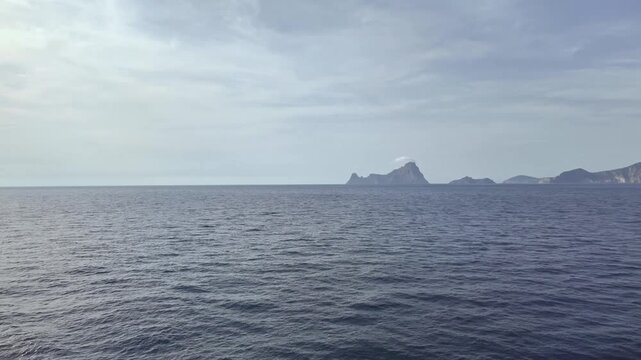 Approaching Ibiza Coast and Es Vedr&agrave; from Ferry