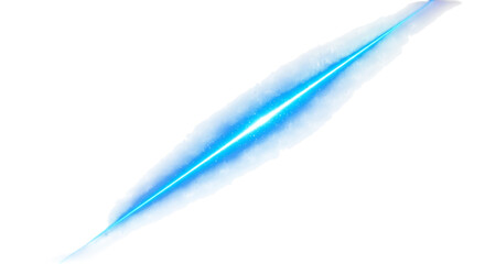 Fototapeta premium Vibrant blue light beam against on a transparent background