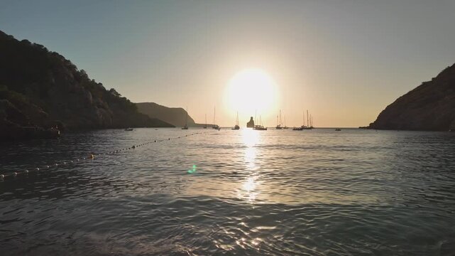 Sunset at Cala Benirr&aacute;s, Ibiza