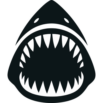 Shark Jaws Icon Vector