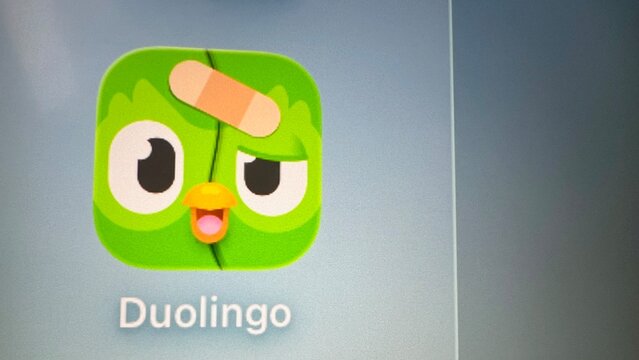 duolingo logo. duolingo app. duolingo photo