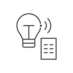 Remote Control Light Bulb Icon