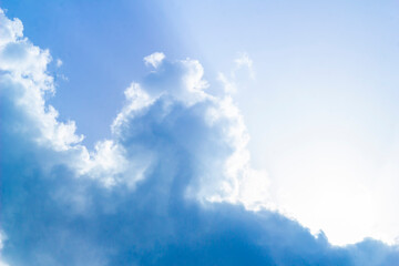 blue sky with cloud closeup