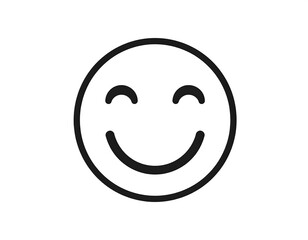 Obraz premium Simple Black Smiley Face Icon Design.