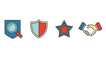 Obraz premium Badge collection soft elegant style illustration