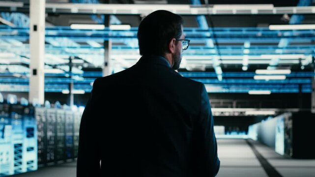 Writing code, tablet closeup and engineer in data center compiling software patches to fix bugs. Running programming script, device application and IT professional in server farm, camera B