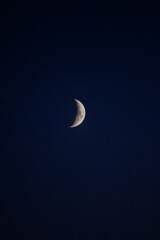 moon in the sky with blue background