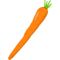 Vegetable Carrot Illustration. carrot vegetable for cooking meals. A bright element isolated on white for design. Vector illustration. Flat vegetable seamless pattern. Retro style background ornament 