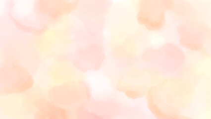 淡い水彩風背景（コーラルピンク・暖色）　手描きイラスト素材