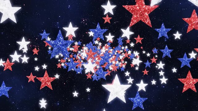 Red white and blue star pattern
