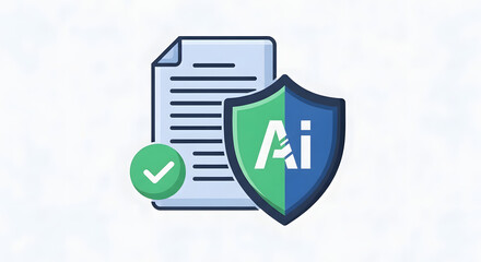 AI verified document with shield