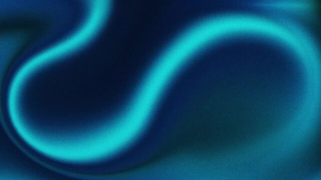 Abstract Liquid Blue Neon Wave Motion Background with Grainy Texture Gradient Flowing Curves for Creative Modern Digital Content Backdrop