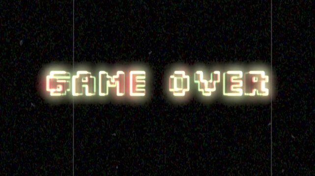 Game Over text message animation