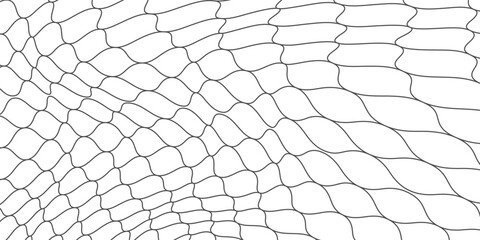 Fishing net seamless pattern. Mosquito protection flying insect plastic net. Football gates mesh texture. Basketball hoop pattern. Chain link fence. Vector illustration on white background. © khoimuddin