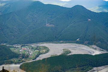 静岡県島田市川根町から見た大井川