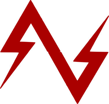 This sharp, angular graphic symbolizes speed, electrical power, high energy, and dynamic performance, perfect for sports, automotive, or electrical energy brands.