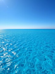 Vast, clear azure expanse under bright sunlight Serene, limitless, tranquil, open, freedom, day, weather, nature,  serene,  open