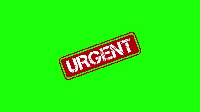 urgent red stamp animation, animated urgent priority business label