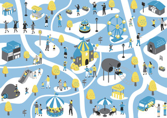 テーマパークの風景