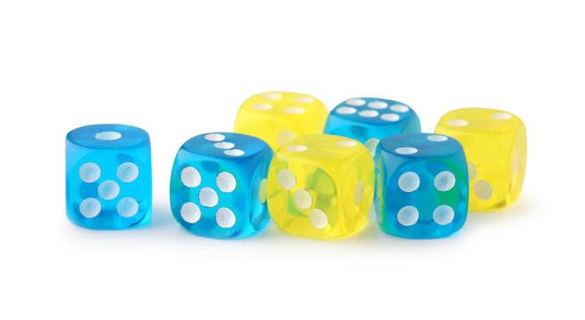 Game dices isolated on white background