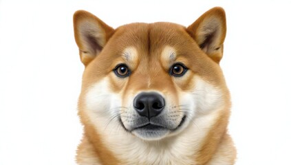 Fototapeta premium Adorable Shiba Inu dog with charming facial expression